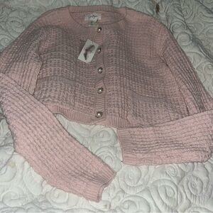 Jessica Simpson Pink Knit Cardigan